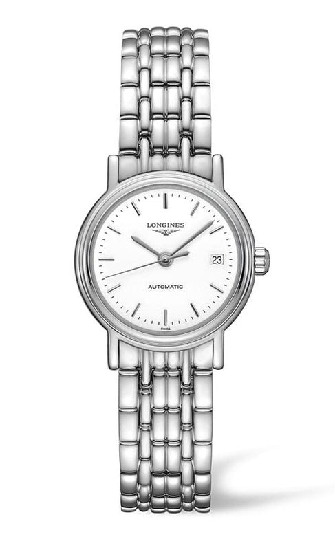 Buy Shop Longines Presence 25.5mm Automatic Stainless Steel Watch for Women - L4.321.4.12.6 USA Online