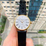 Buy Shop Longines Presence 25.5mm Automatic White Dial Black Leather Strap Watch for Women - L4.921.2.11.2 USA Online