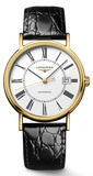 Buy Shop Longines Presence 25.5mm Automatic White Dial Black Leather Strap Watch for Women - L4.921.2.11.2 USA Online
