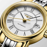 Buy Shop Longines Presence 25.5mm Automatic White Dial Two Tone Steel Strap Watch for Women - L4.321.2.11.7 USA Online