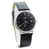 Buy Shop Longines Presence 38.5mm Automatic Black Dial Black Leather Strap Watch for Men - L4.921.4.52.2 USA Online