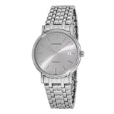 Buy Shop Longines Presence 38.5mm Automatic Silver Dial Silver Mesh Bracelet Watch for Men - L4.921.4.72.6 USA Online