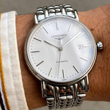 Buy Shop Longines Presence 38.5mm Automatic Stainless Steel Watch for Men - L4.921.4.12.6 USA Online