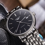 Buy Shop Longines Presence 38.5mm Automatic Stainless Steel Watch for Men - L4.921.4.52.6 USA Online