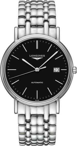 Buy Shop Longines Presence 38.5mm Automatic Stainless Steel Watch for Men - L4.921.4.52.6 USA Online