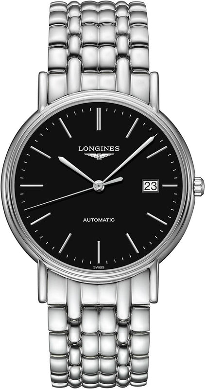 Buy Shop Longines Presence 38.5mm Automatic Stainless Steel Watch for Men - L4.921.4.52.6 USA Online