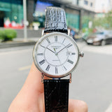 Buy Shop Longines Presence 38.5mm Automatic White Dial Black Leather Strap Watch for Men - L4.921.4.11.2 USA Online