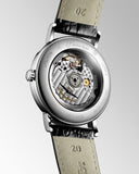 Buy Shop Longines Presence 38.5mm Automatic White Dial Black Leather Strap Watch for Men - L4.921.4.11.2 USA Online