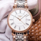 Buy Shop Longines Presence 38.5mm Automatic White Dial Two Tone Steel Strap Watch for Men - L4.921.1.11.7 USA Online