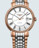 Buy Shop Longines Presence 38.5mm Automatic White Dial Two Tone Steel Strap Watch for Men - L4.921.1.11.7 USA Online