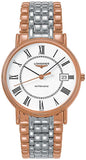 Buy Shop Longines Presence 38.5mm Automatic White Dial Two Tone Steel Strap Watch for Men - L4.921.1.11.7 USA Online