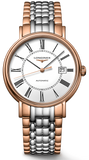 Buy Shop Longines Presence 38.5mm Automatic White Dial Two Tone Steel Strap Watch for Men - L4.921.1.11.7 USA Online
