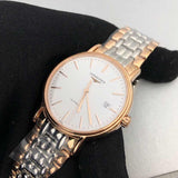 Buy Shop Longines Presence 38.5mm Automatic White Dial Two Tone Steel Strap Watch for Men - L4.921.1.12.7 USA Online
