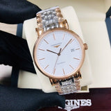 Buy Shop Longines Presence 38.5mm Automatic White Dial Two Tone Steel Strap Watch for Men - L4.921.1.12.7 USA Online