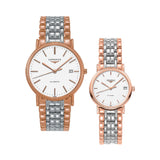 Buy Shop Longines Presence 38.5mm Automatic White Dial Two Tone Steel Strap Watch for Men - L4.921.1.12.7 USA Online