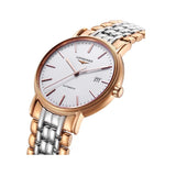 Buy Shop Longines Presence 38.5mm Automatic White Dial Two Tone Steel Strap Watch for Men - L4.921.1.12.7 USA Online