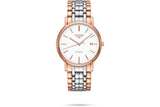 Buy Shop Longines Presence 38.5mm Automatic White Dial Two Tone Steel Strap Watch for Men - L4.921.1.12.7 USA Online