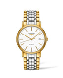 Buy Shop Longines Presence 38.5mm Automatic White Dial Two Tone Steel Strap Watch for Men - L4.921.2.12.7 USA Online