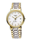 Buy Shop Longines Presence 38.5mm Automatic White Dial Two Tone Steel Strap Watch for Men - L4.921.2.12.7 USA Online