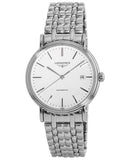 Buy Shop Longines Presence Automatic White Dial Silver Steel Strap Watch for Men - L4.921.4.12.6 USA Online