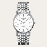 Buy Shop Longines Presence Automatic White Dial Silver Steel Strap Watch for Men - L4.921.4.12.6 USA Online