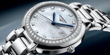 Buy Shop Longines PrimaLuna 26.5mm Automatic White Mother of Pearl Dial Silver Stainless Steel Watch for Women - L8.111.0.87.6 USA Online