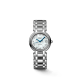 Buy Shop Longines PrimaLuna 26.5mm Automatic White Mother of Pearl Dial Silver Stainless Steel Watch for Women - L8.111.0.87.6 USA Online