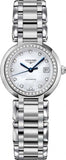 Buy Shop Longines PrimaLuna 26.5mm Automatic White Mother of Pearl Dial Silver Stainless Steel Watch for Women - L8.111.0.87.6 USA Online
