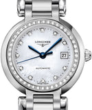 Buy Shop Longines PrimaLuna 26.5mm Automatic White Mother of Pearl Dial Silver Stainless Steel Watch for Women - L8.111.0.87.6 USA Online