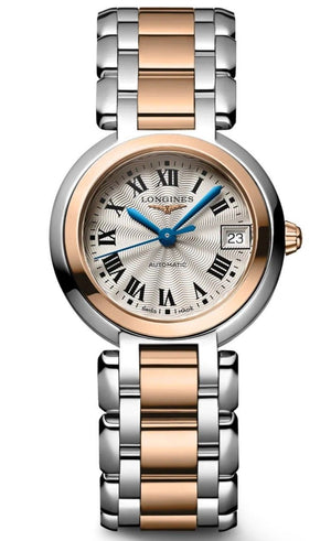 Buy Shop Longines PrimaLuna Automatic 26.5mm Silver Dial Two Tone Steel Strap Watch for Women - L8.111.5.78.6 USA Online