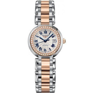 Buy Shop Longines PrimaLuna Automatic Diamond 26.5mm Silver Dial Two Tone Steel Strap Watch for Women - L8.111.5.79.6 USA Online