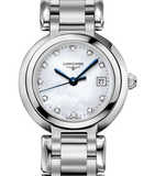 Buy Shop Longines PrimaLuna Mother of Pearl Dial Silver Steel Strap Watch for Women - L8.110.4.87.6 USA Online
