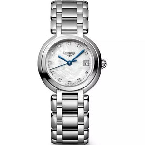 Buy Shop Longines PrimaLuna Mother of Pearl Dial Silver Steel Strap Watch for Women - L8.110.4.87.6 USA Online