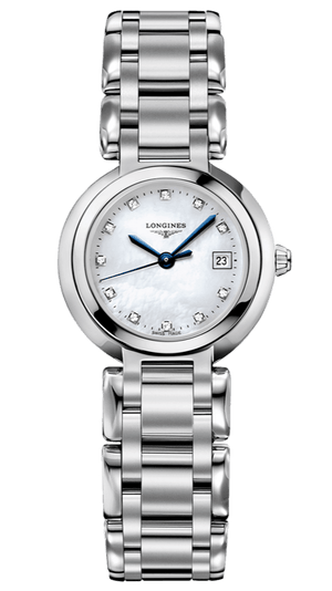 Buy Shop Longines PrimaLuna Mother of Pearl Dial Silver Steel Strap Watch for Women - L8.110.4.87.6 USA Online