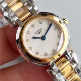 Buy Shop Longines PrimaLuna Quartz Diamonds Mother of Pearl Dial Two Tone Steel Strap Watch for Women - L8.110.5.93.6 USA Online