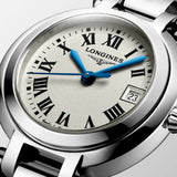 Buy Shop Longines PrimaLuna White Dial Silver Steel Strap Watch for Women - L8.110.4.71.6 USA Online