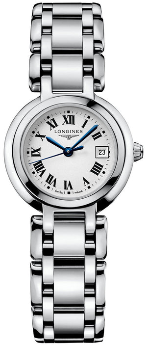 Buy Shop Longines PrimaLuna White Dial Silver Steel Strap Watch for Women - L8.110.4.71.6 USA Online