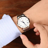 Buy Shop Longines Record Automatic 18K Pink Gold Watch for Men - L2.821.5.11.7 USA Online