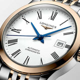 Buy Shop Longines Record Automatic 18K Pink Gold Watch for Men - L2.821.5.11.7 USA Online