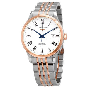 Buy Shop Longines Record Automatic 18K Pink Gold Watch for Men - L2.821.5.11.7 USA Online
