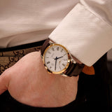 Buy Shop Longines Record Automatic Stainless Steel 18K Gold Watch for Men - L2.821.5.11.2 USA Online