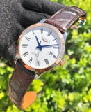 Buy Shop Longines Record Automatic Stainless Steel 18K Gold Watch for Men - L2.821.5.11.2 USA Online