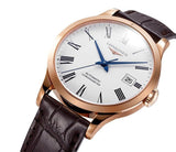 Buy Shop Longines Record Automatic Stainless Steel 18K Gold Watch for Men - L2.821.5.11.2 USA Online