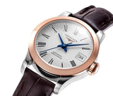 Buy Shop Longines Record Automatic Stainless Steel 18K Gold Watch for Men - L2.821.5.11.2 USA Online