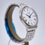 Buy Shop Longines Record Automatic Stainless Steel 40mm Watch for Men - L2.821.4.11.6 USA Online