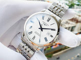 Buy Shop Longines Record Automatic Stainless Steel 40mm Watch for Men - L2.821.4.11.6 USA Online