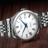 Buy Shop Longines Record Automatic Stainless Steel 40mm Watch for Men - L2.821.4.11.6 USA Online
