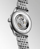 Buy Shop Longines Record Automatic Stainless Steel 40mm Watch for Men - L2.821.4.11.6 USA Online