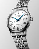 Buy Shop Longines Record Automatic Stainless Steel 40mm Watch for Men - L2.821.4.11.6 USA Online