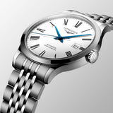Buy Shop Longines Record Automatic Stainless Steel 40mm Watch for Men - L2.821.4.11.6 USA Online